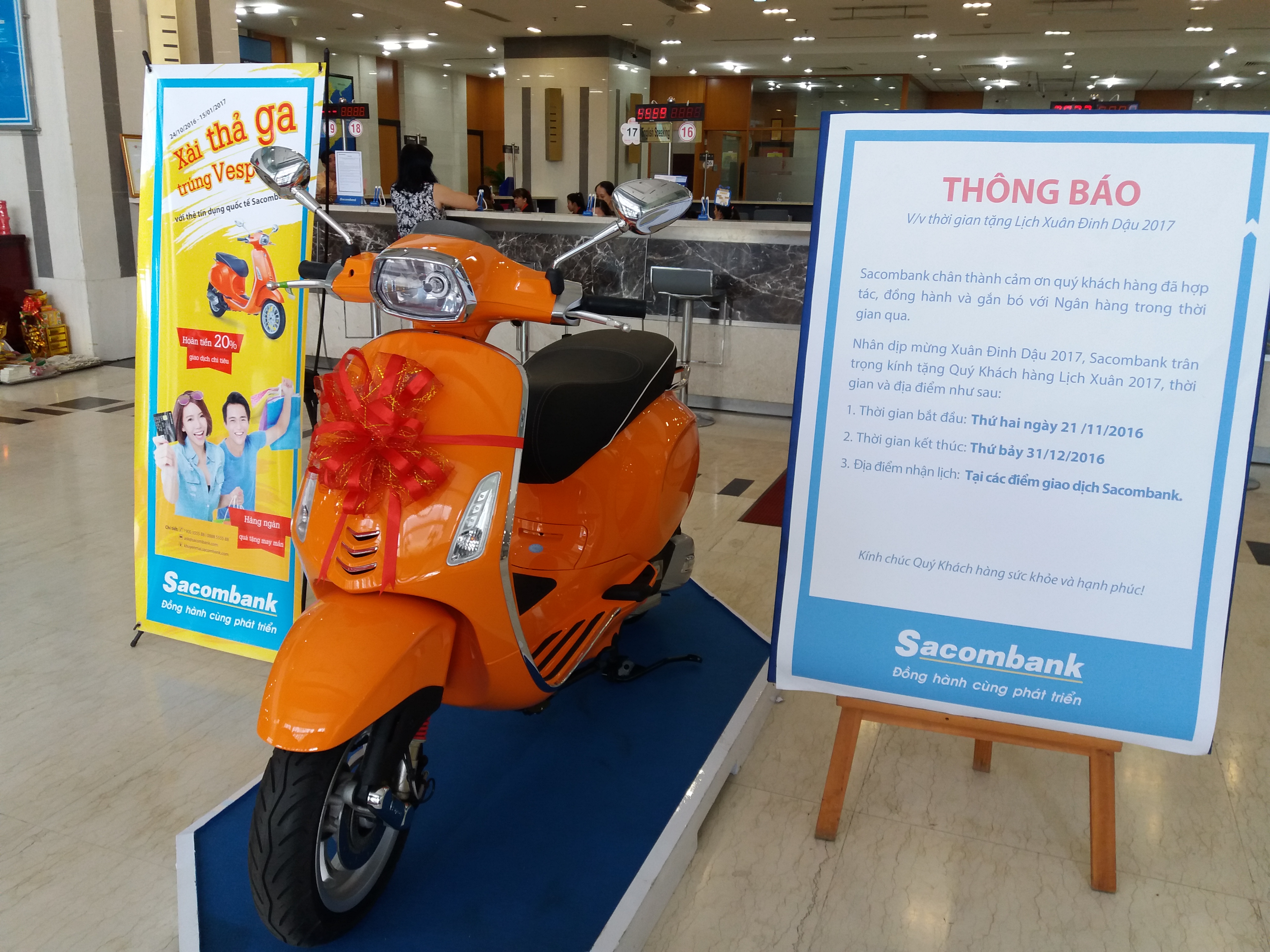Giải đặc biệt 1 xe Vespa trị giá 71 triệu đồng