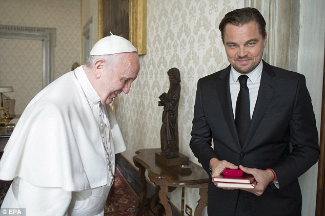 Leonardo DiCaprio diện kiến Giáo Hoàng Francis