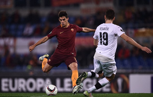 Perotti, t&aacute;c giả b&agrave;n thắng n&acirc;ng tỉ số l&ecirc;n 3-1 cho AS Roma