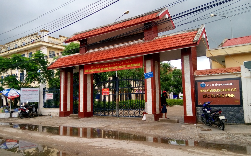 Bệnh viện Đa khoa khu vực Bắc Quảng B&igrave;nh, nơi xảy ra vụ việc