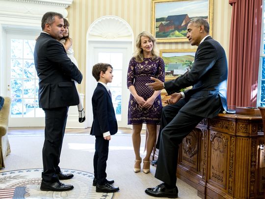 Tổng thống Obama tiếp đón Alex tại Nhà Trắng. Ảnh: Nhà Trắng