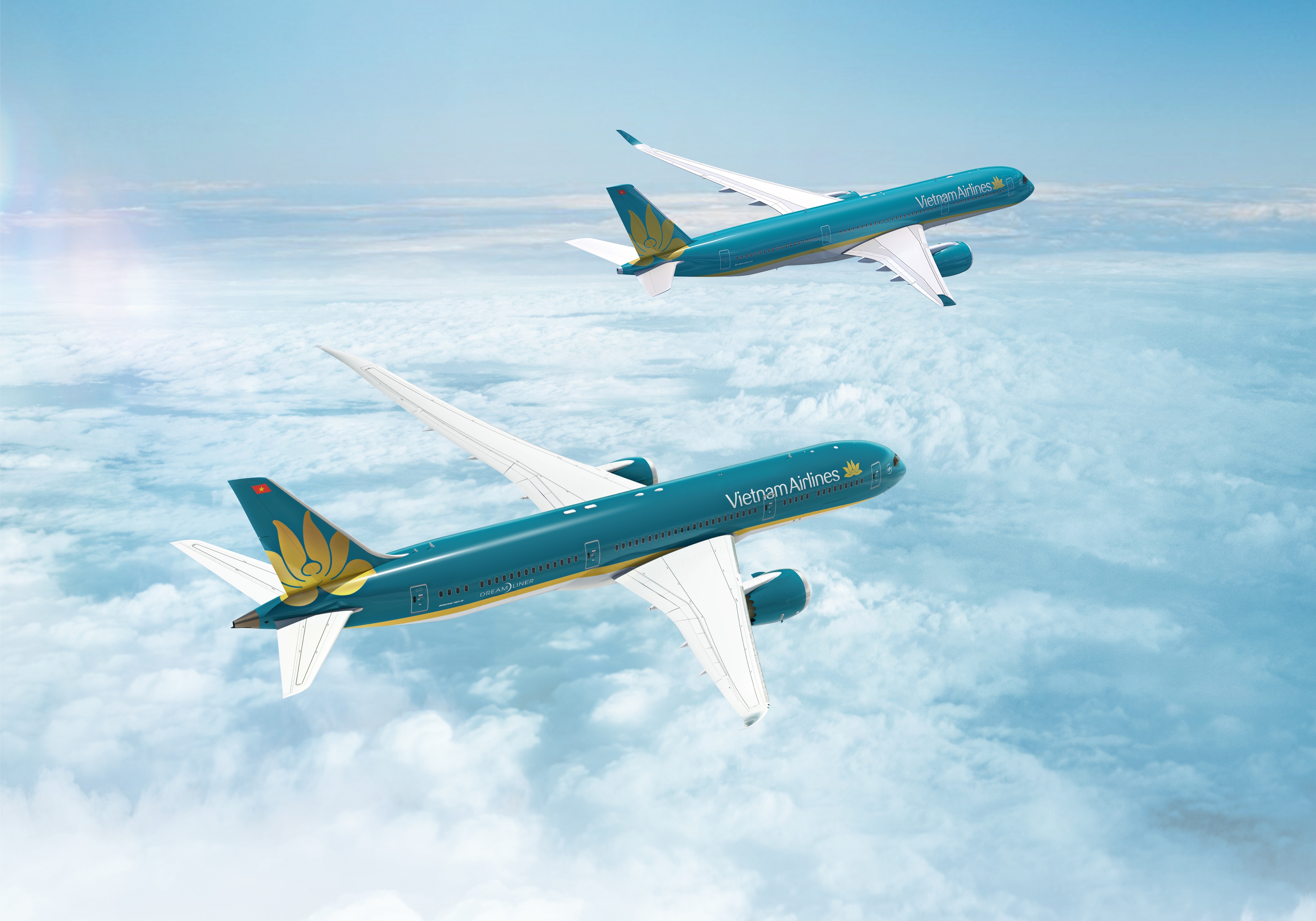 Máy bay Boeing 787-9 Dreamliner và Airbus A350-900 XWB của Vietnam Airlines
