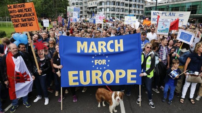 Anh: Hàng ngàn người biểu tình chống Brexit