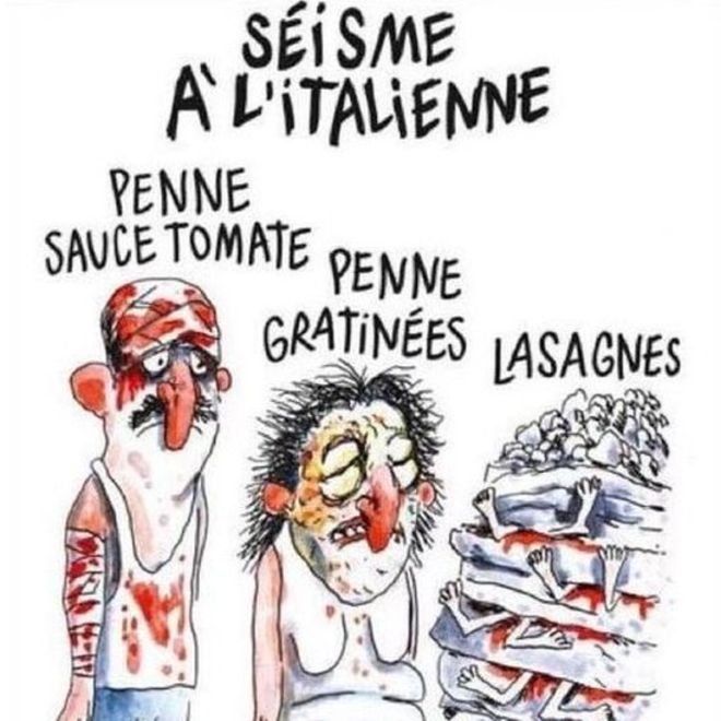 Charlie Hebdo châm biếm nạn nhân động đất, dân Ý nổi giận