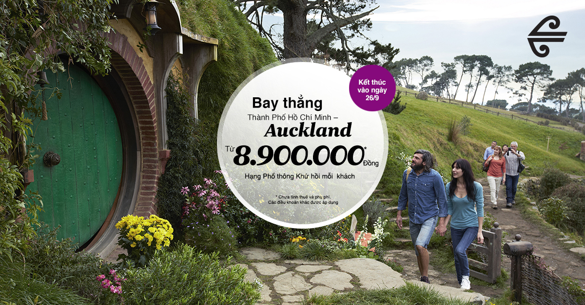 Bay thẳng đến Auckland chỉ từ 8.900.000 đồng!