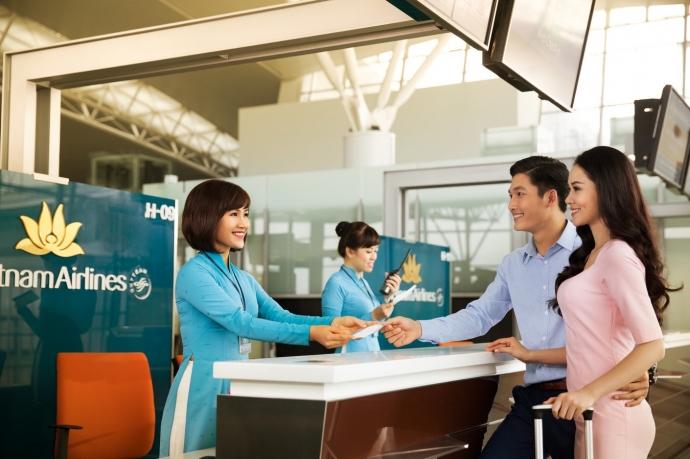 Vietnam Airlines làm thủ tục trực tuyến cho các chuyến bay từ Nagoya