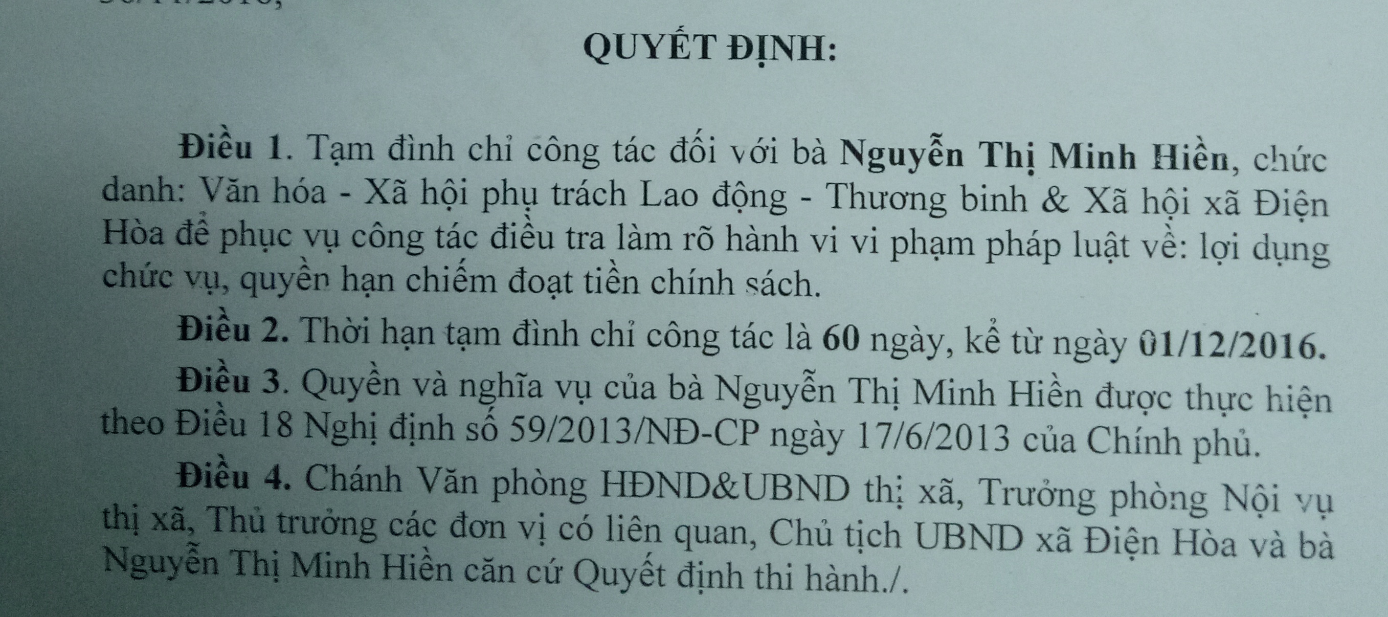Nữ cán bộ bị tố cáo ăn chặn tiền thờ cúng liệt sĩ