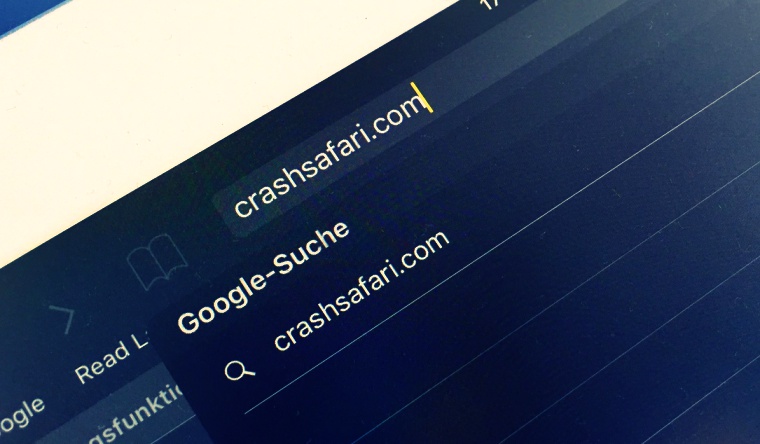 Cận thận với Crashsafari.com trên iPhone
