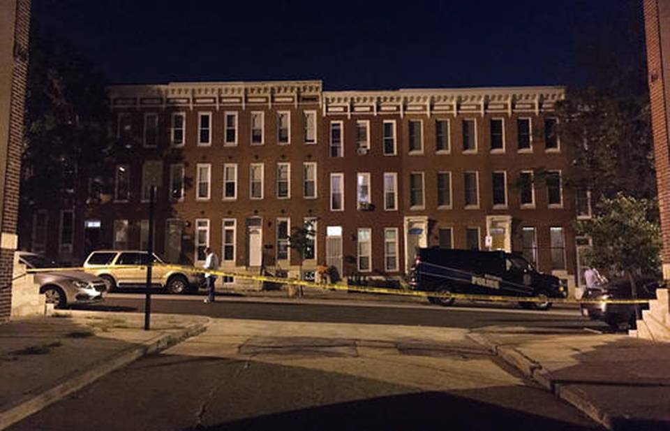 Phong tỏa hiện trường vụ xả súng bở Baltimore. Ảnh: AP