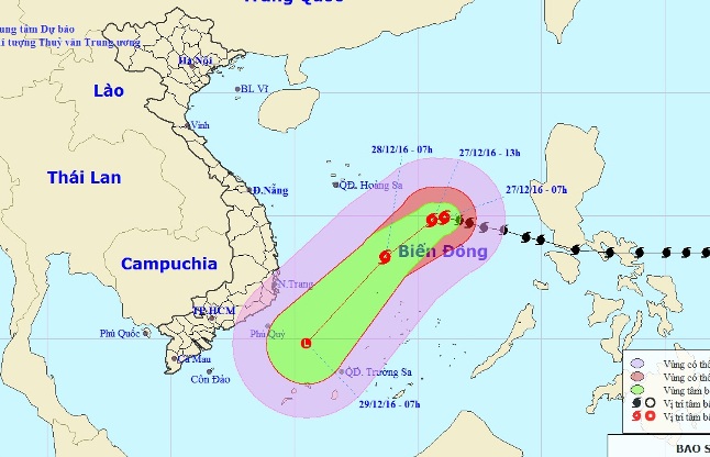 Bão số 10 giật cấp 14, có khả năng đổi hướng