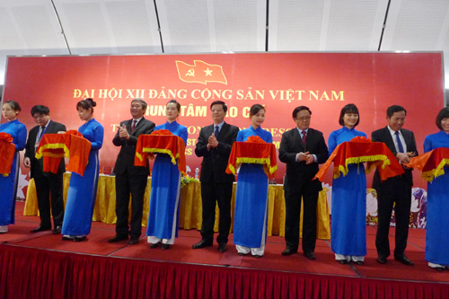 Trung tâm báo chí Đại hội XII rộng hơn 1.000 m2