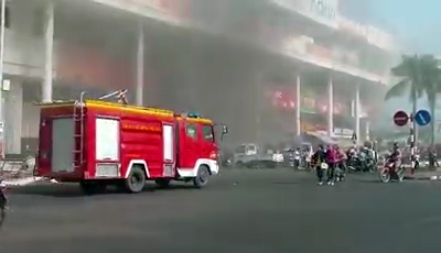 Cháy ki-ốt bán vàng mã tại Trung tâm thương mại Bà Rịa