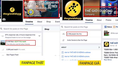Nhiều website giả mạo Thế Giới Di Động và Điện máy Xanh