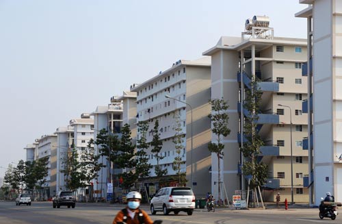 Nhà ở xã hội giá 100 triệu đồng/căn ở khu Hòa Lợi (TP Mới Bình Dương) Ảnh: NHƯ PHÚ