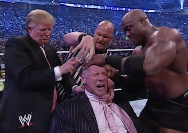 Ông Donald Trump từng tát, cạo đầu ông chủ sàn đô vật Mỹ