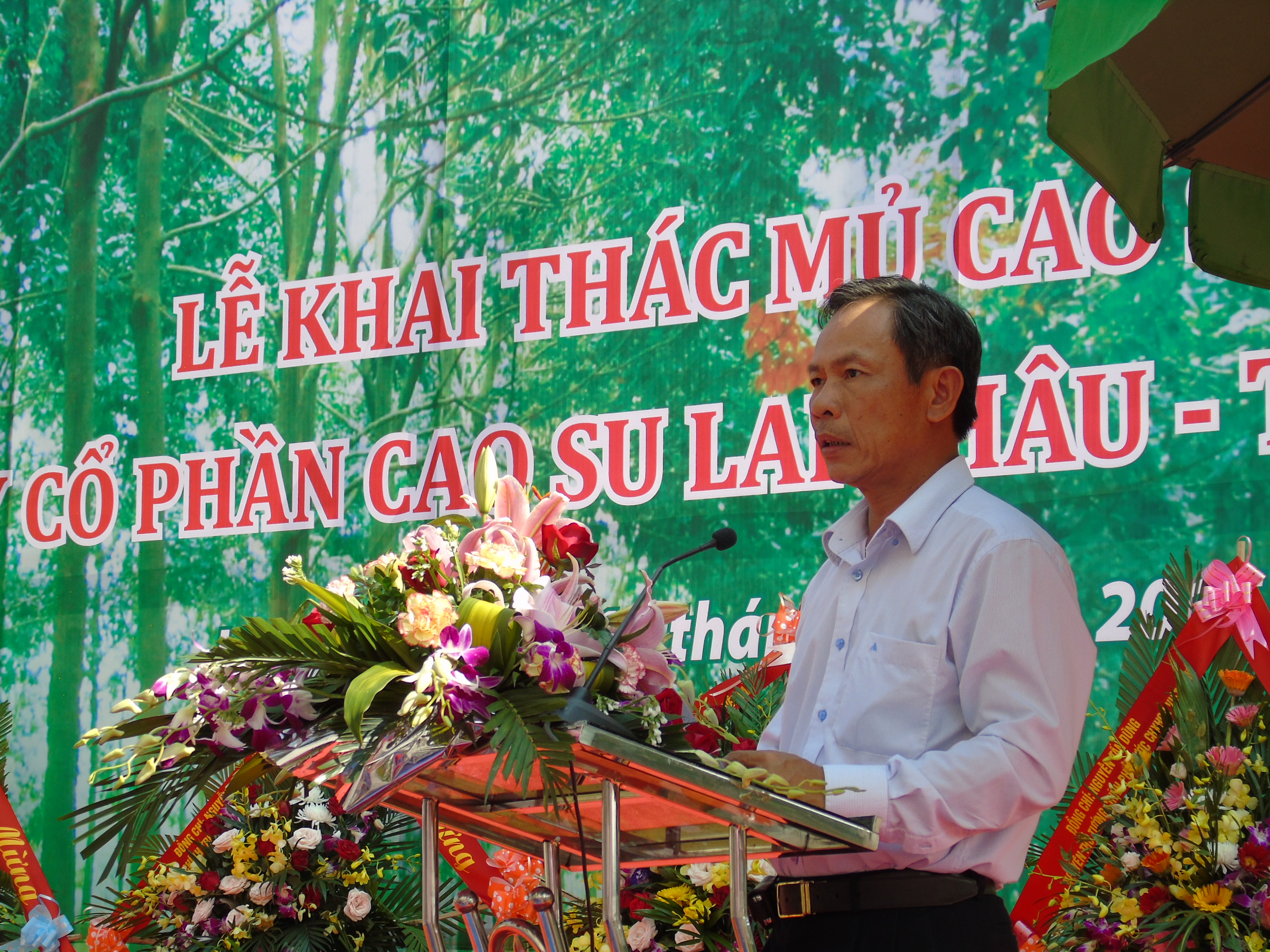Lãnh đạo Tập đoàn cao su phát biểu