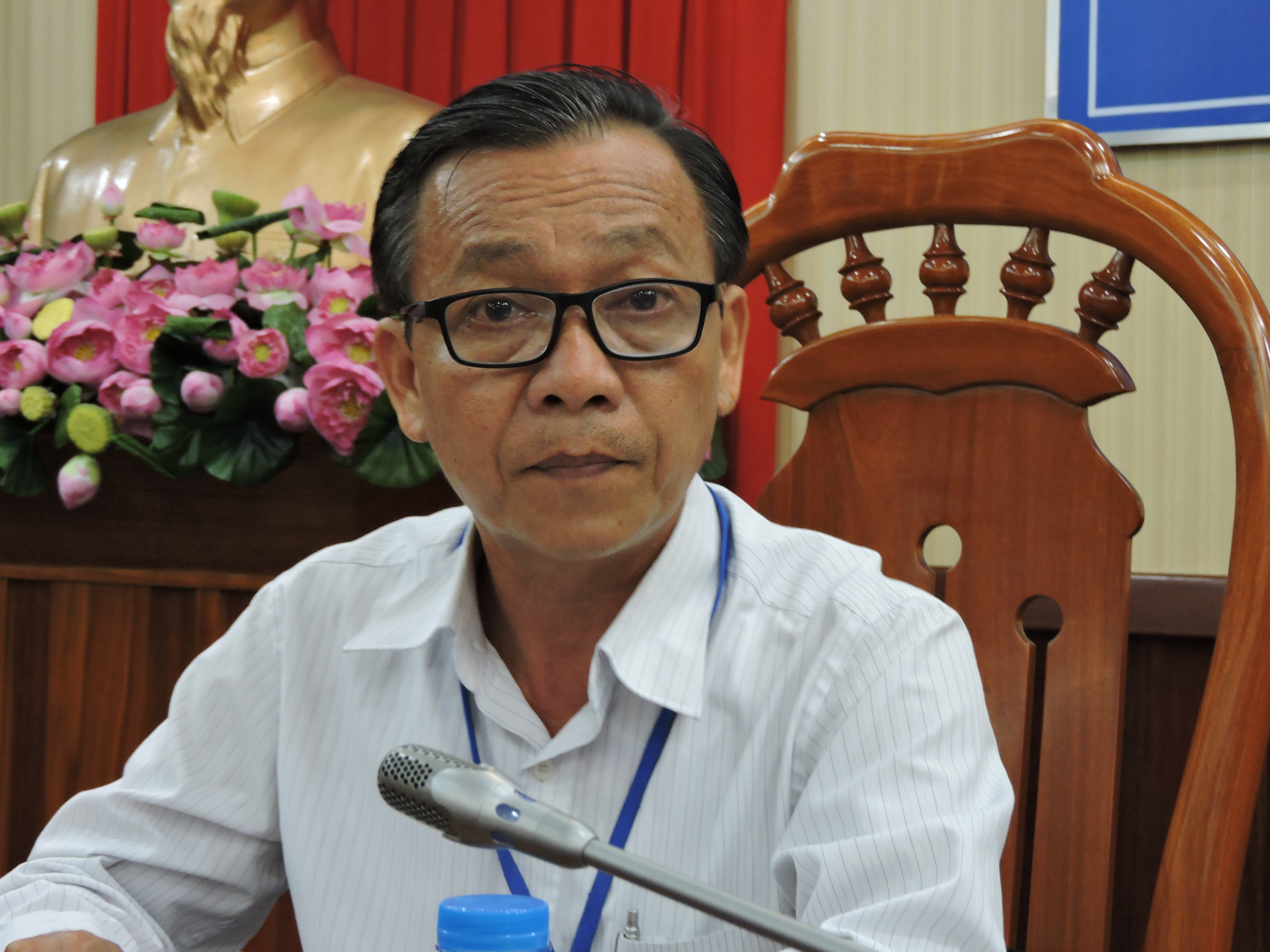Ông Trần Văn Cường, Phó Giám đốc sở NN&PTNT tỉnh BR-VT trả lời phóng viên