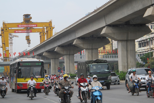 Tháng 9-2017 mới khai thác tuyến đường sắt Cát Linh-Hà Đông