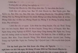 Kiểm điểm vụ đóng dấu đỏ, phát giấy mời liên hoan "sếp" về hưu