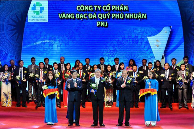 PNJ được vinh danh Thương hiệu quốc gia năm 2016