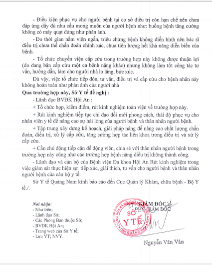 
To&agrave;n văn b&aacute;o c&aacute;o của Sở Y tế tỉnh Quảng Nam

