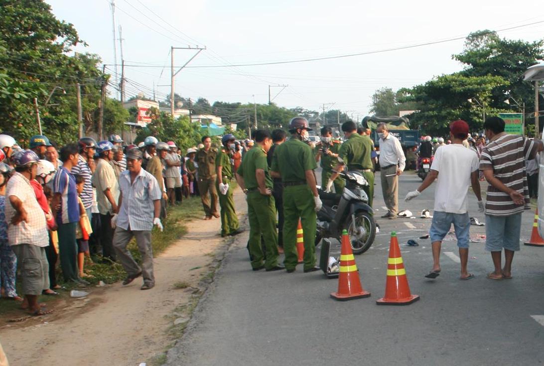 Hiện trường vụ tai nạn. Ảnh: L.Khánh