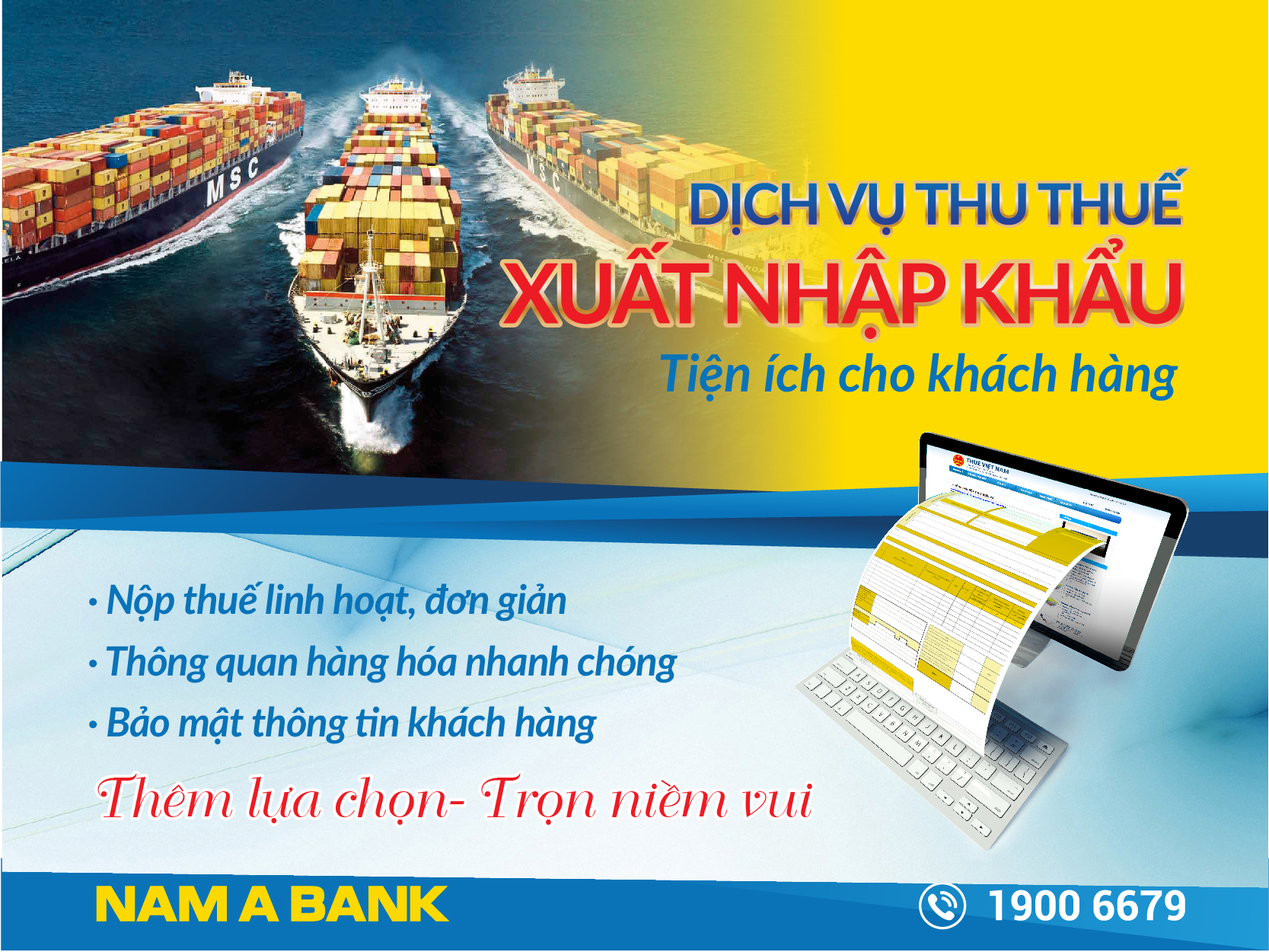 Hải quan thu thuế xuất nhập khẩu qua ngân hàng