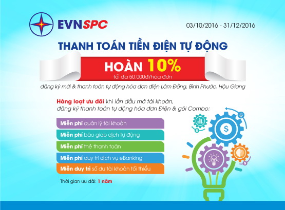 Thanh toán tiền điện tự động - hoàn 10%