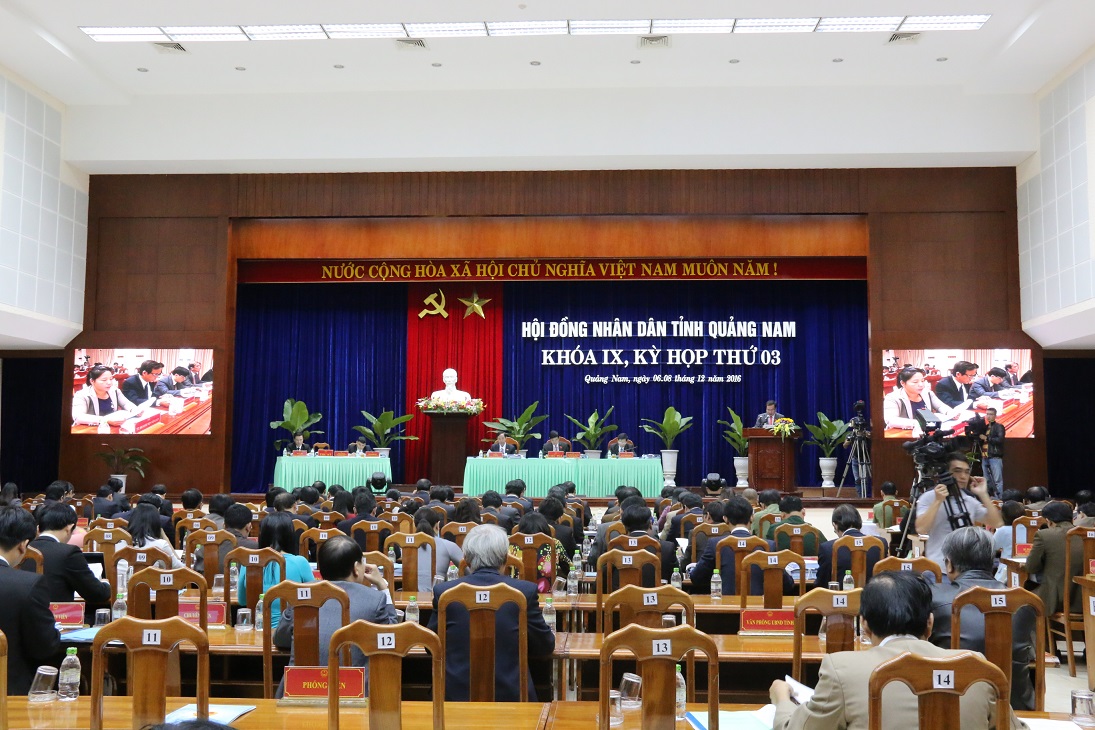 Quang cảnh kỳ họp thứ 3 HĐND tỉnh Quảng Nam khóa IX
