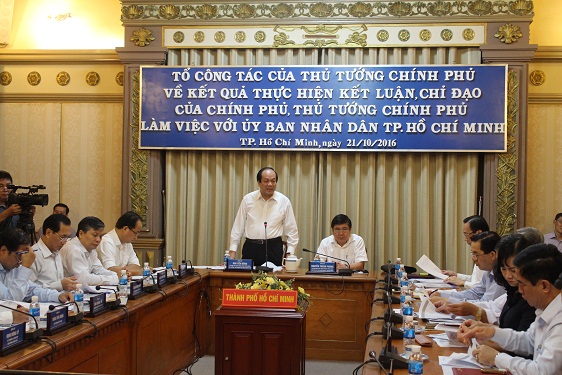 Tổ Công tác của Thủ tướng đang làm việc với UBND TP HCM