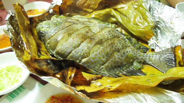 Cá dìa nướng lá chuối ăn một lần là lên "đỉnh"