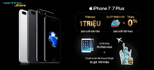 Đặt trước iPhone 7 từ Viettel Store, giảm ngay 1 triệu đồng