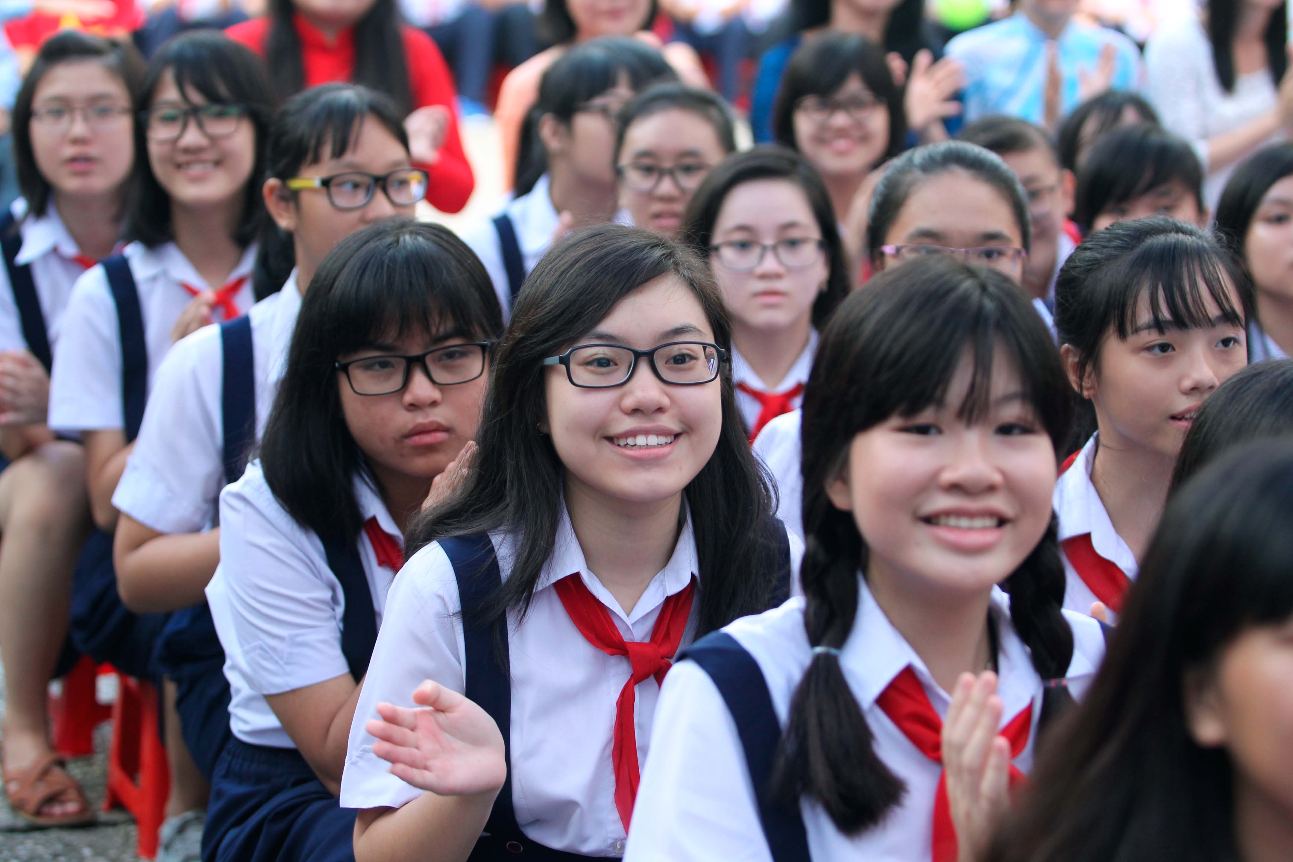 Học sinh Trường Lương Thế Vinh háo hức với năm học mới