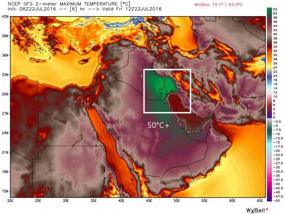 Kuwait nóng kỷ lục 54 độ C