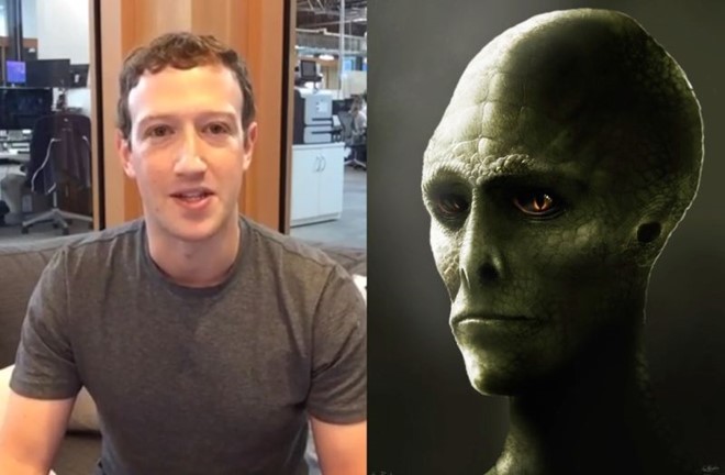 Ông chủ Facebook bị nghi là người ngoài hành tinh
