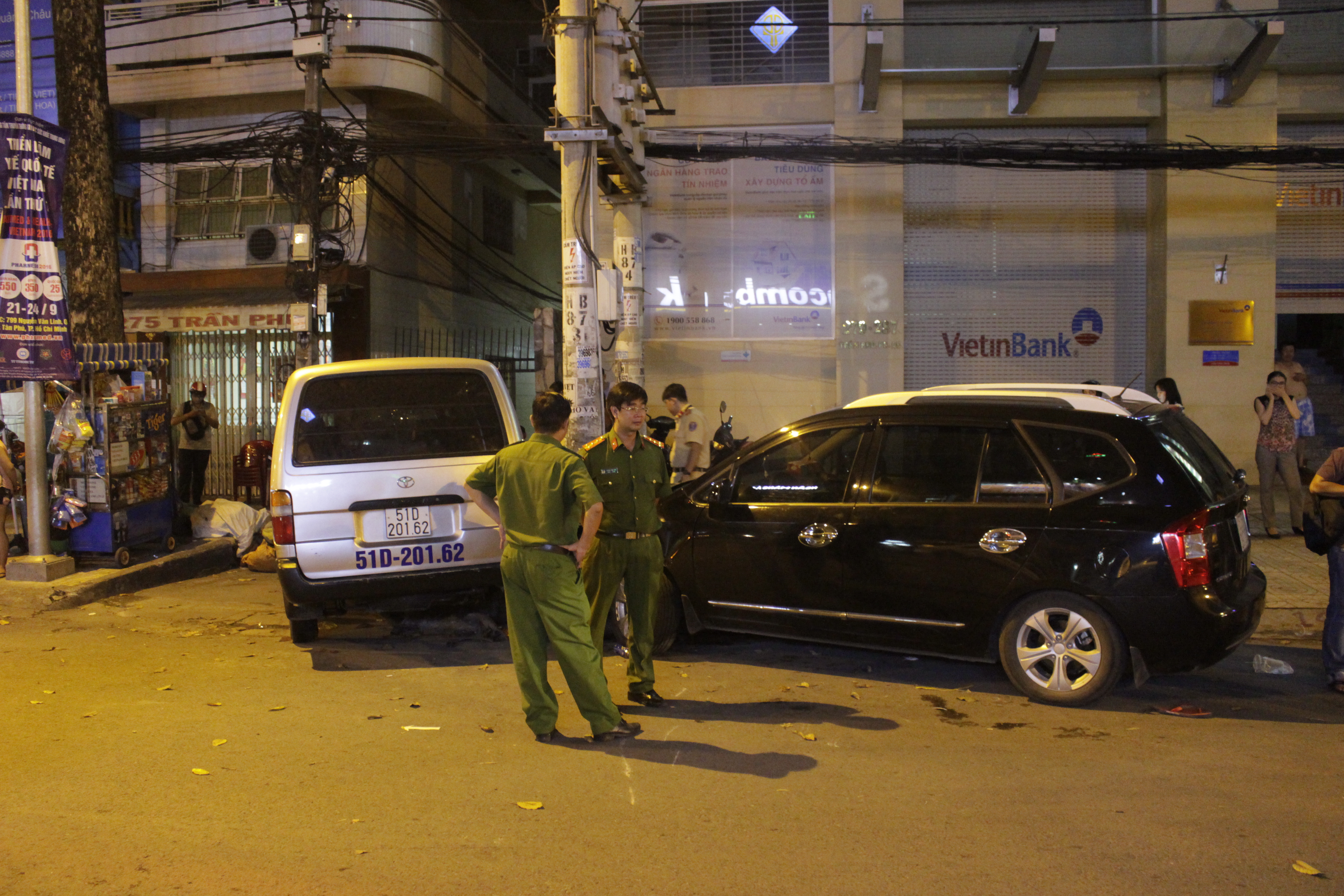 
Hiện trường vụ tai nạn.
