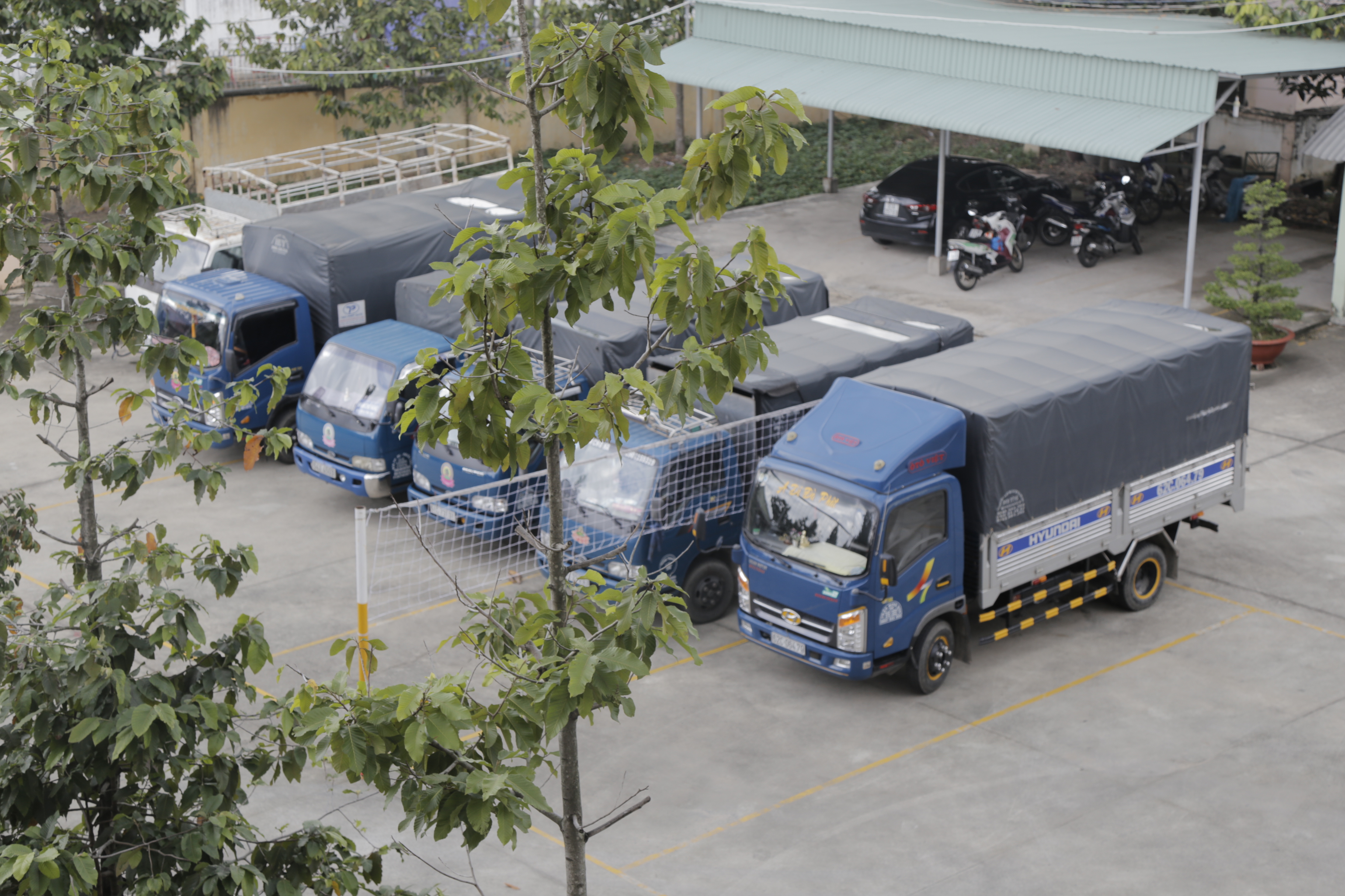
C&aacute;c xe tải tham gia vụ vận chuyển bị tạm giữ
