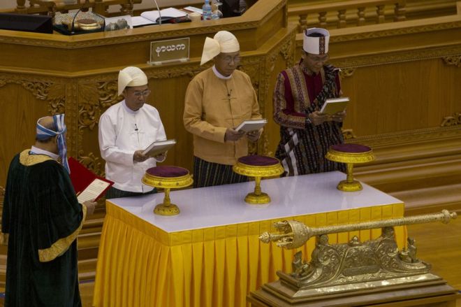 Tân tổng thống Myanmar tuyên thệ nhậm chức