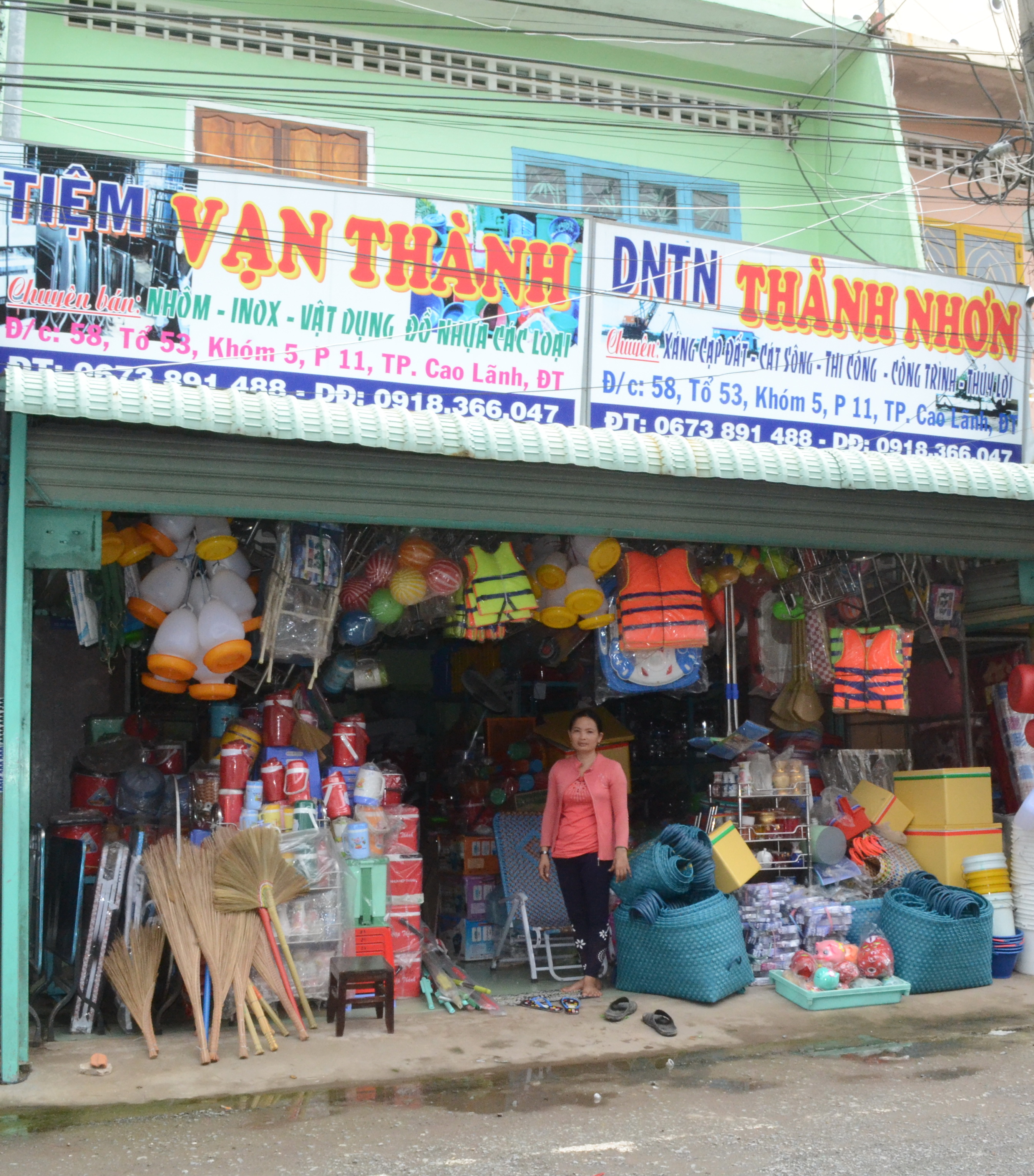 Cơ ngơi hoành tráng của gia đình Nhịn tại chợ Trần Quốc Toản và cũng là nơi nghi phạm này sống cùng ông bà nội tử thời nhỏ. Ảnh: Thốt Nốt