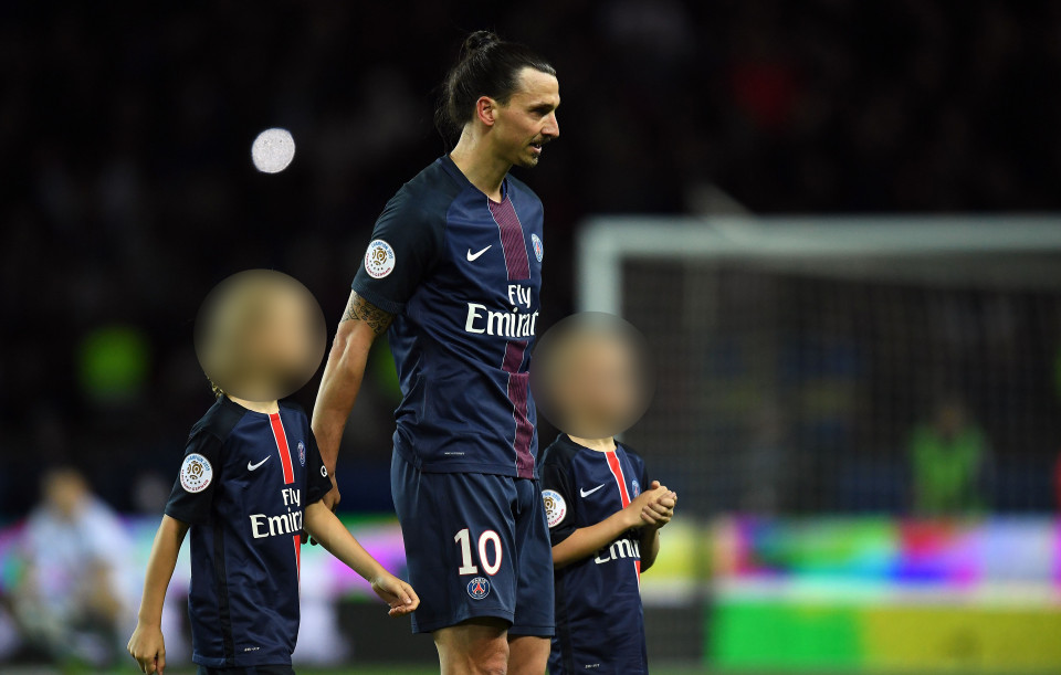 Ibrahimovic và 2 con trai khi còn ở PSG