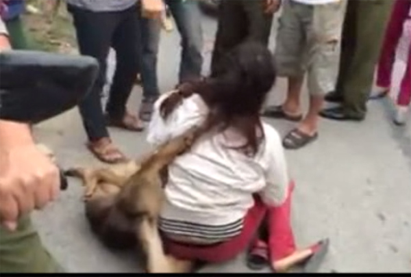 Ăn trộm chó, một phụ nữ bị đánh “hội đồng”