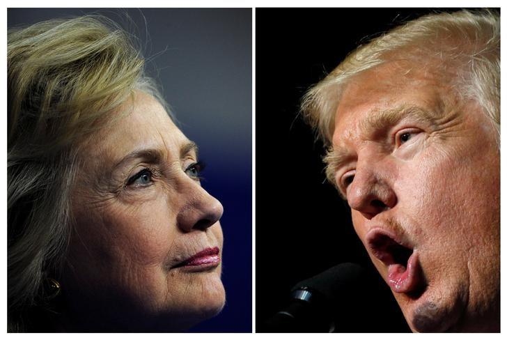 Ứng viên đảng Dân chủ Hillary Clinton hay đối thủ đảng Cộng hòa Donald Trump sẽ chiến thắng? Kết quả sẽ được định đoạt trong ngày bầu cử 8-11. Ảnh: Reuters