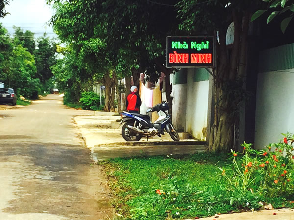 Nhà nghỉ Bình Minh - nơi xảy ra án mạng.