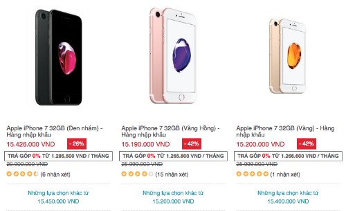 Smartphone trong nước giảm giá ăn theo ngày Black Friday