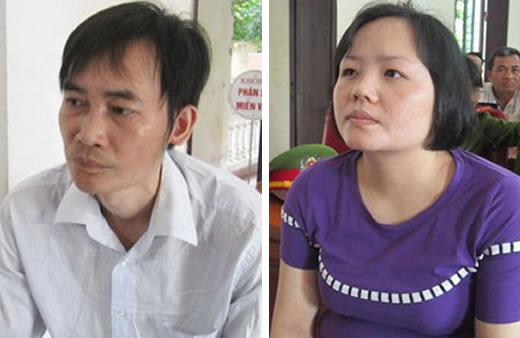 Bị cáo Trung và Lý tại tòa phúc thẩm.