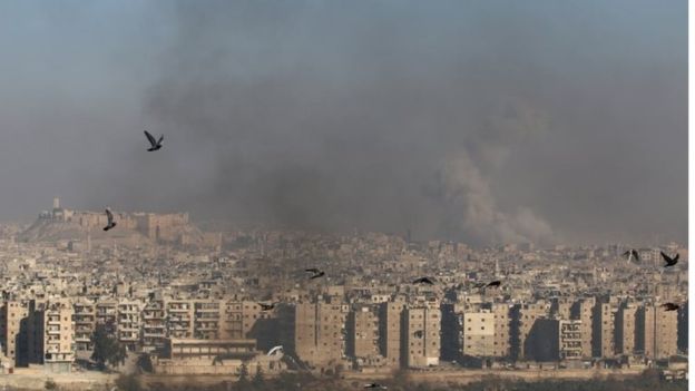 Phía Đông Aleppo bị quân chính phủ Syria bao vây từ tháng 7. Ảnh: Reuters