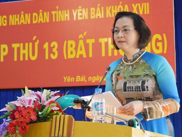 Tân Bí thư Tỉnh ủy Yên Bái Phạm Thị Thanh Trà - Ảnh: Cổng thông tin điện tử tỉnh Yên Bái