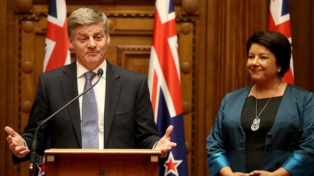 Tân Thủ tướng Bill English và Phó Thủ tướng Paula Bennett của New Zealand. Ảnh: FAIRFAX NZ