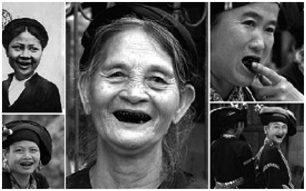 Hàm răng đen được coi là 1 trong những tiêu chuẩn cái đẹp thời xưa.