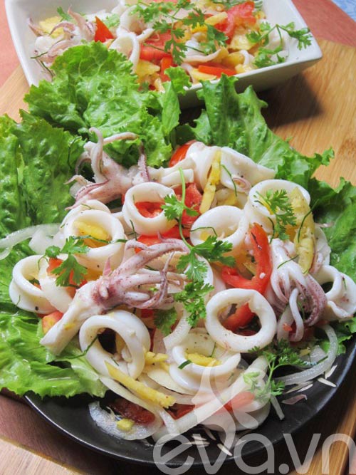 Gỏi mực giòn mát cho cuối tuần